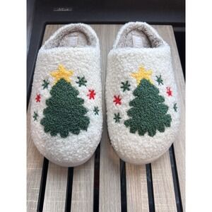 Mia Holiday Cozi Slide On Slippers Christmas Tree Size 9